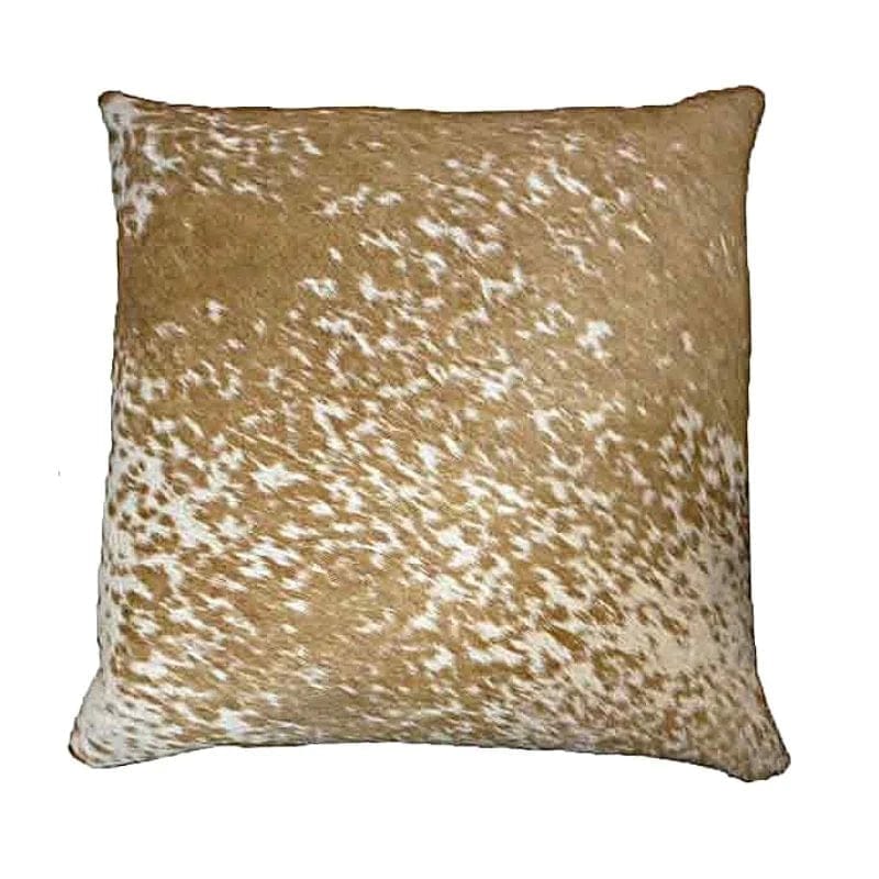 Peppered Palomino White Cowhide Throw Pillows 22" x 22" - Your Western Decor
