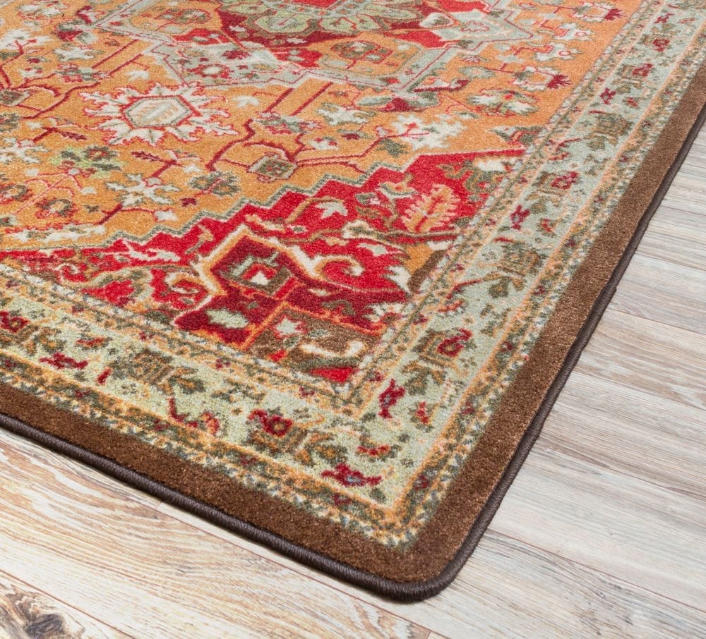Persia Glow Area Rug Corner Detail - Made in the USA - Your Western Decor, LLC
