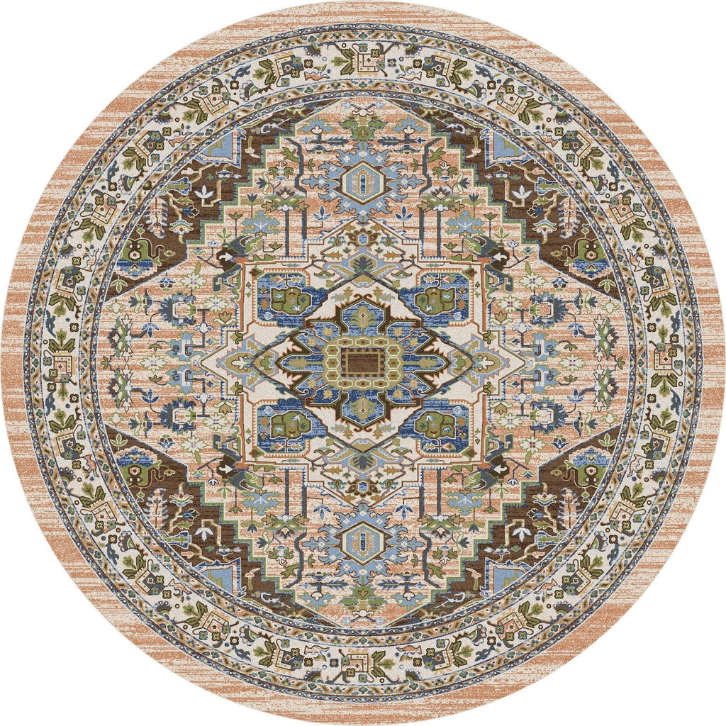 Persia Pastel 8' Round Area Rug - Made in the USA - Your Western Decor, LLC