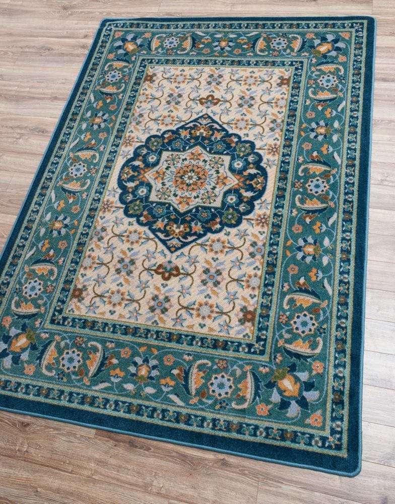 Persian Worn Navy 5x8 area rug - made in the USA - Your Western Decor, LLC