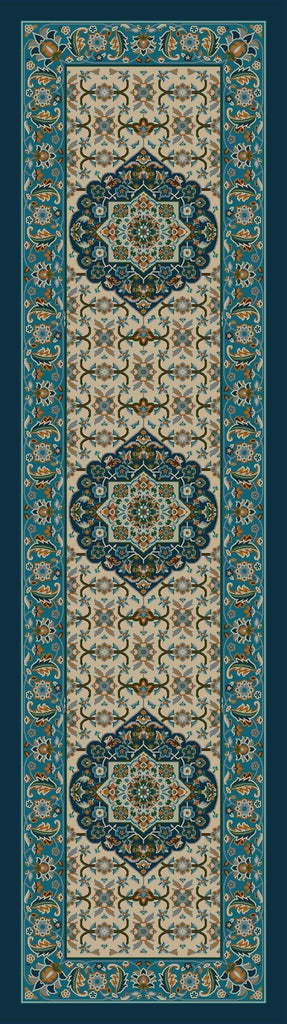 Persian worn navy floor runner - made in the USA - Your Western Decor, LLC