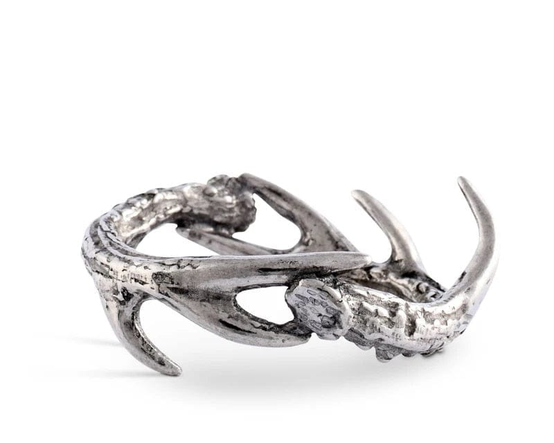 2-pc hand crafted Pewter Antler Napkin Rings - Your Western Decor