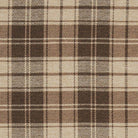 plaid upholstery fabric saddle ridge olefin fabric in brown and taupe western pattern made in the USA