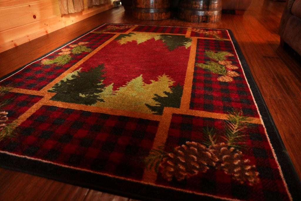 Plaid Woodsman Area Rug - Made in the USA - Your Western Decor