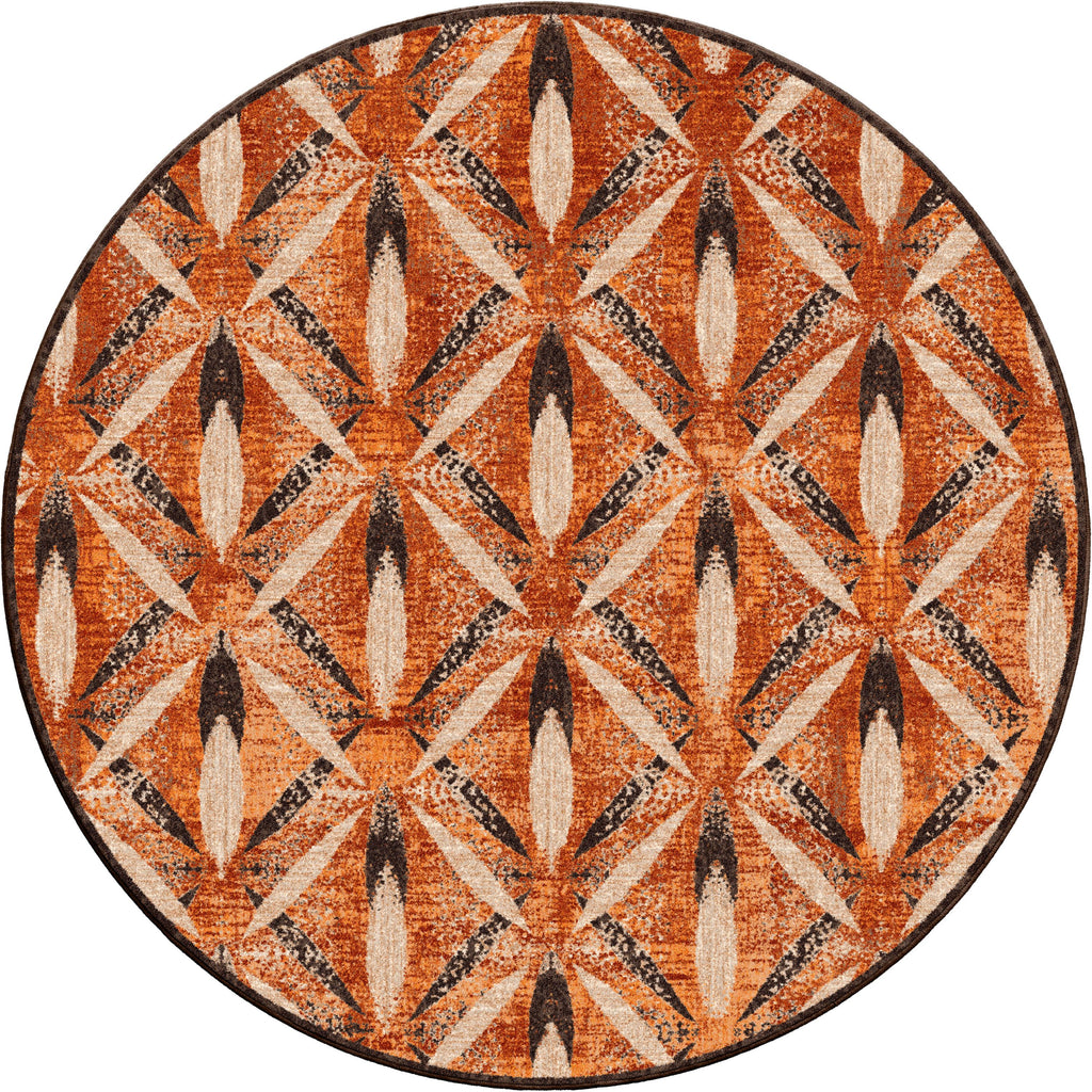 Plumas Mesa Feathered Round Area Rug made in the USA - Your Western Decor