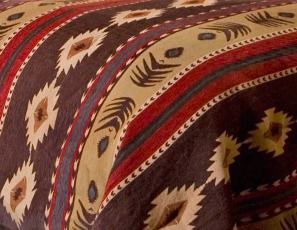 Pueblo Rock Southwestern Bedding Pattern Detail. Your Western Decor, LLC