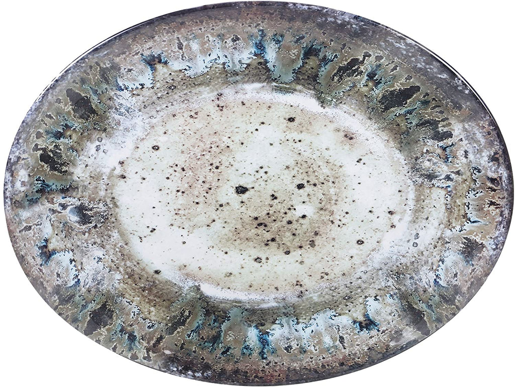 Neutral Stone Heavy Weight Melamine Dishes Oval Serving Platter - Your Western Decor