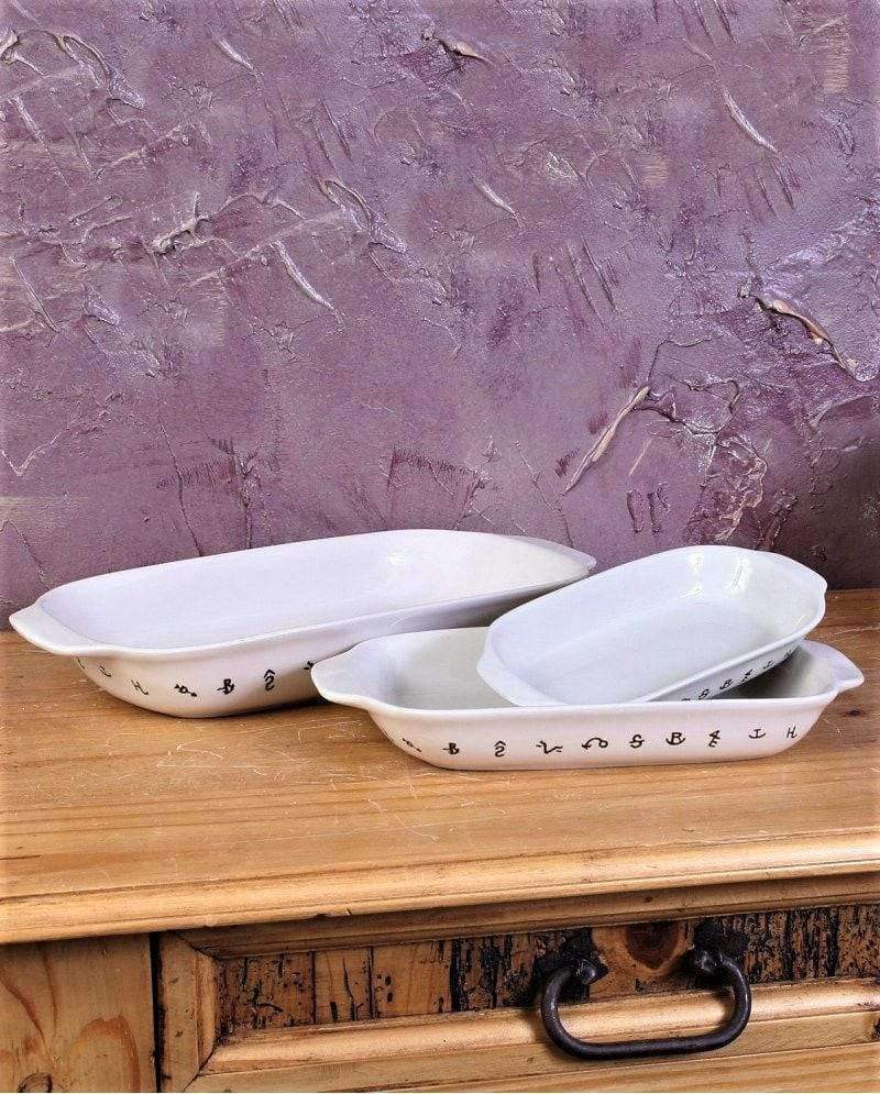Brands printed casserole dishes. 3 sizes. Your Western Decor