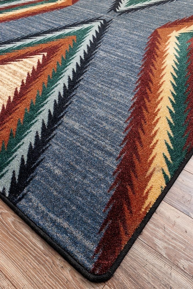 Razzle forester area rug corner detail - Made in the USA - Your Western Decor