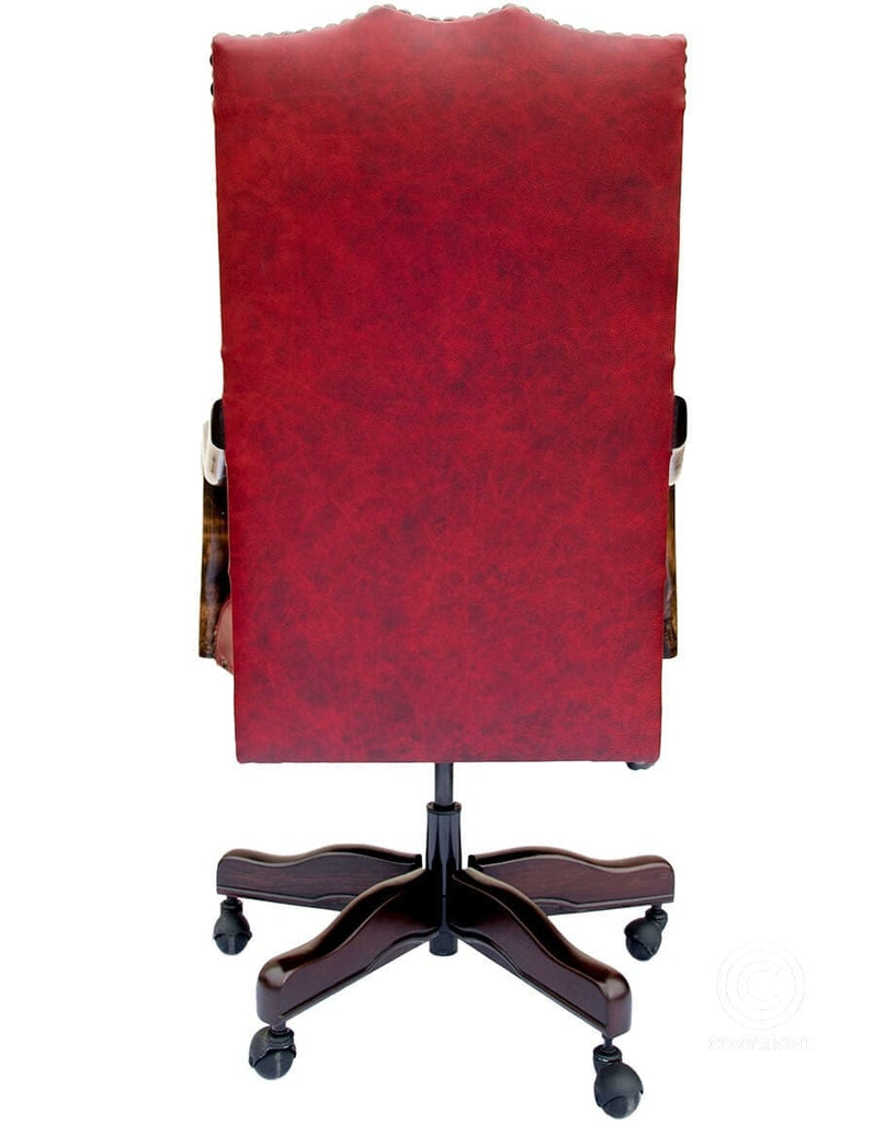 Red Dust Leather Western Office Chair - Your Western Decor, LLC
