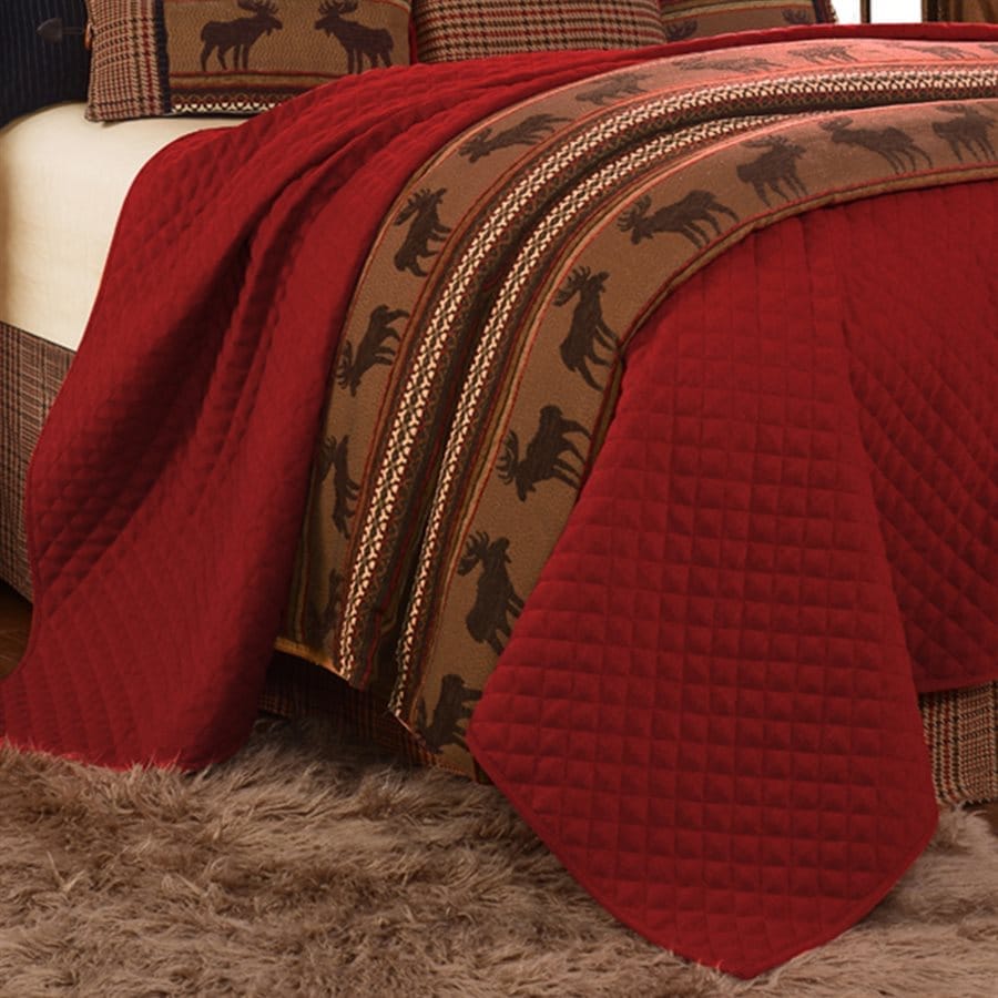 Red Quilted Coverlet - Your Western Decor