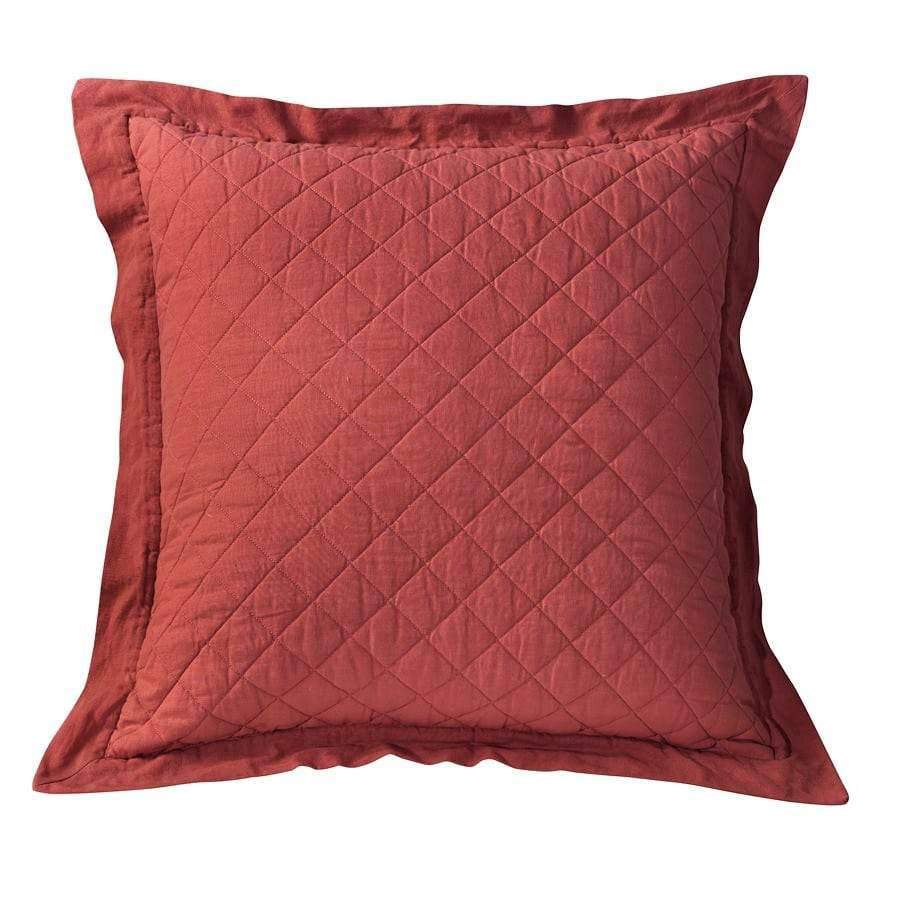 Red diamond quilted euro sham - Your Western Decor