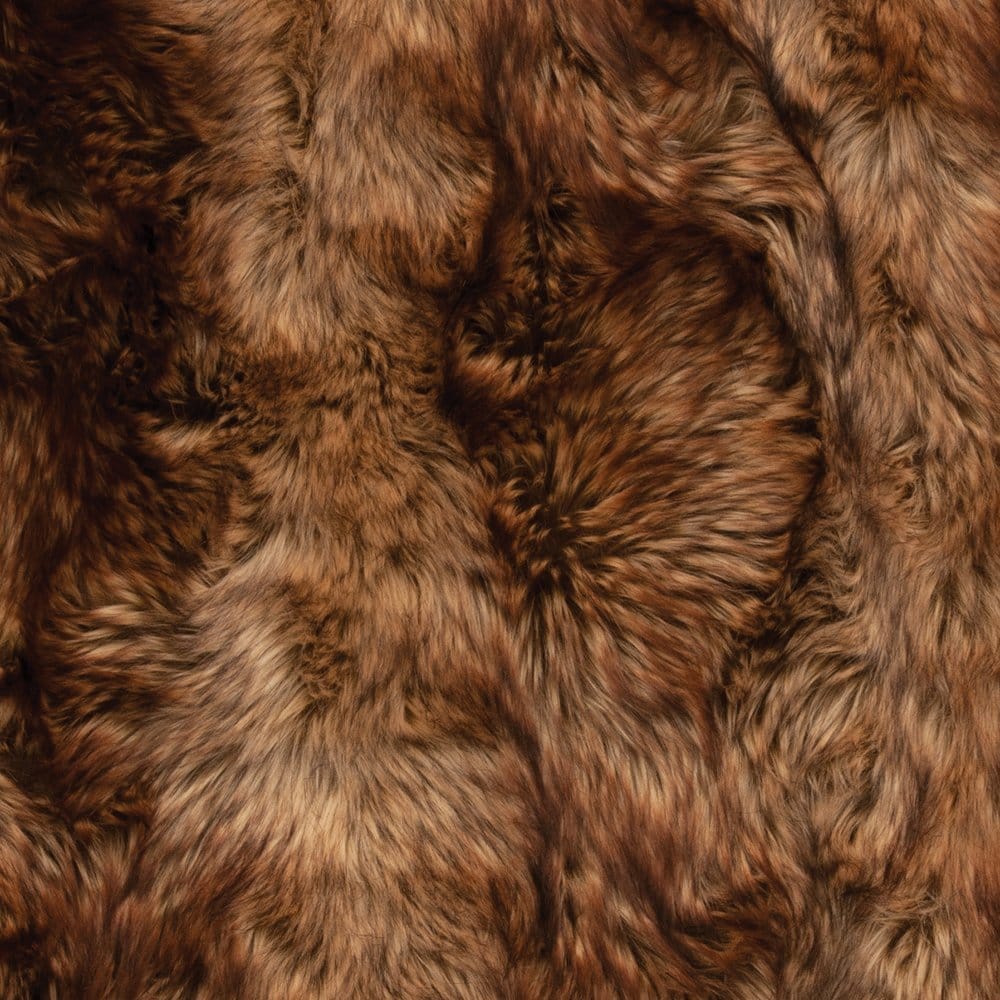 Red Wolf Faux Fur Fabric made in Italy - Your Western Decor