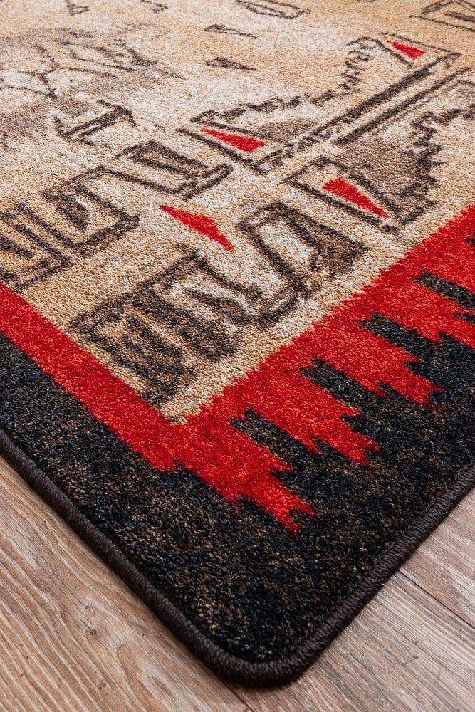 Red, Black & Beige Area Rugs - Your Western Decor, LLC