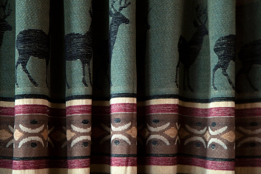 Rocky Heights Wildlife Curtains detail. Your Western Decor.