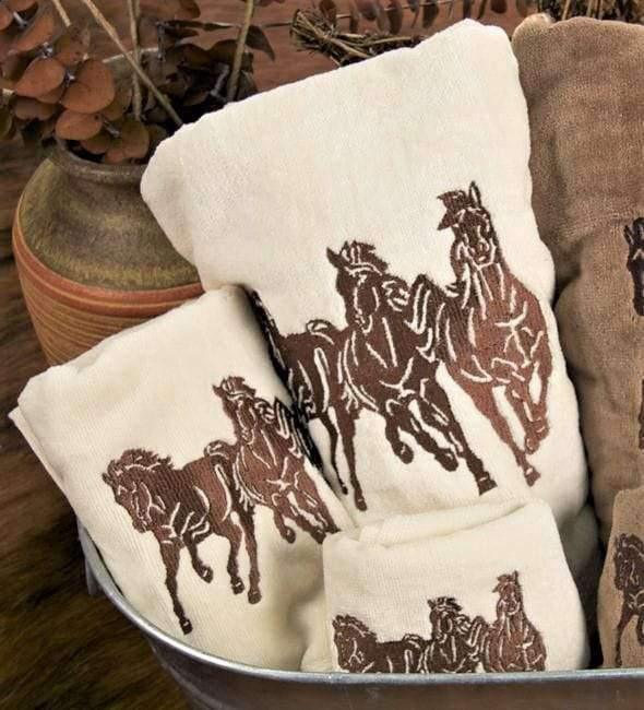 Running Horses Bath Towels - Your Western Decor, LLC