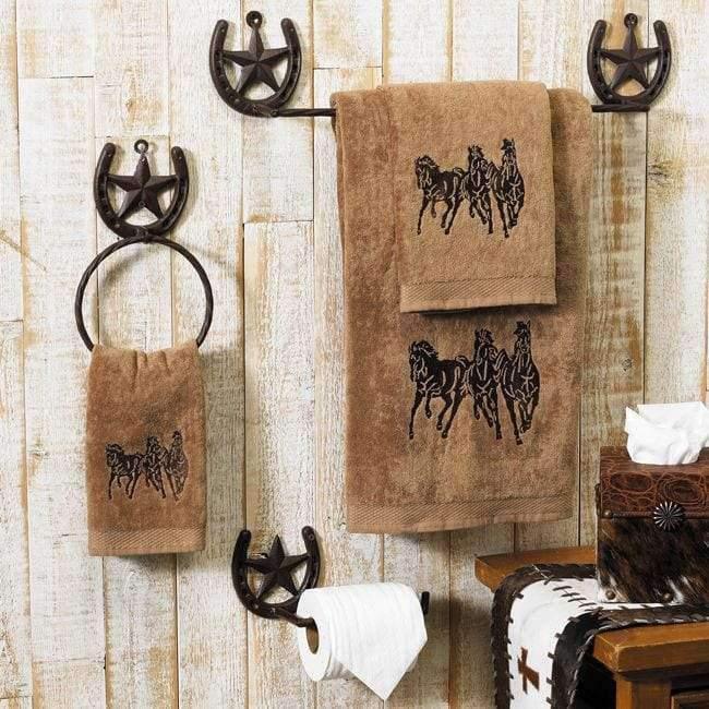 Running Horses Bath Towels - Your Western Decor, LLC