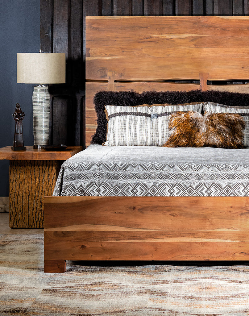 Rustic Acacia Live Edge Bed - Your Western Decor