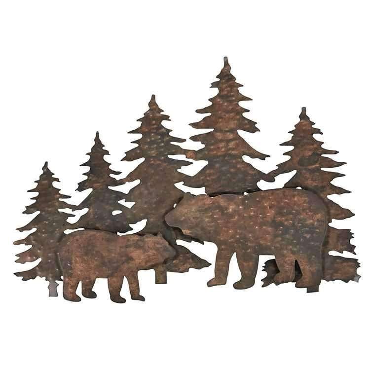 Rustic metal bear wall hanging - Your Western Decor
