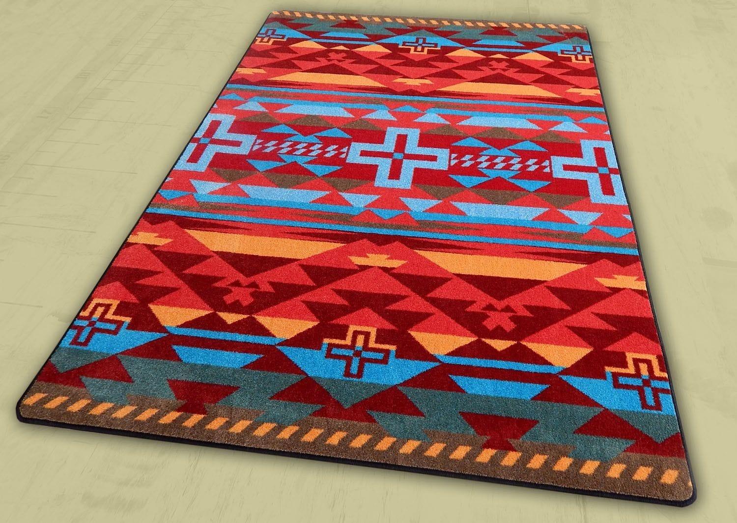 Rustic Cross Southwest Rugs Several Colors | Your Western Decor
