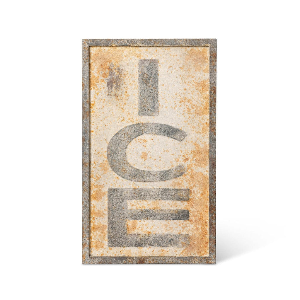 Aged "Ice" Sign - Your Western Decor