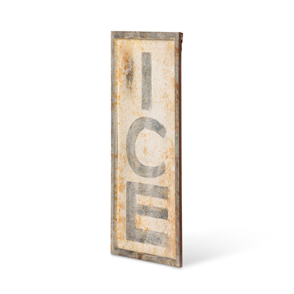 Rustic Aged "Ice" Sign - Your Western Decor