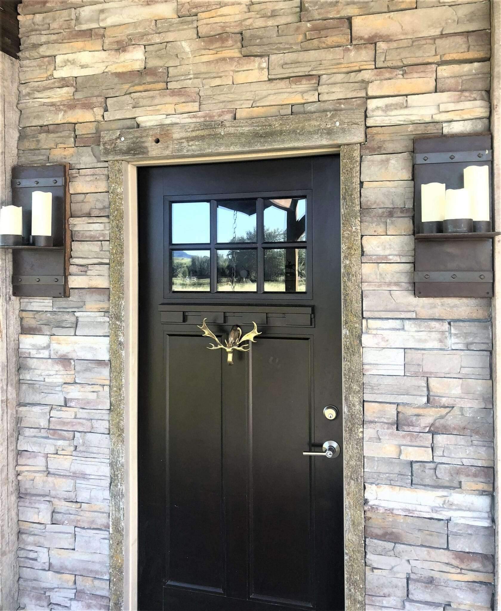 lodge style wall sconce rustic iron lighting exterior wall