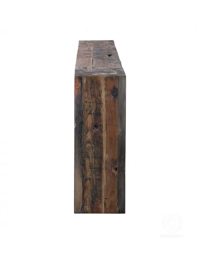 Rustic Reclaimed Boat Wood Sofa Table - Your Western Decor