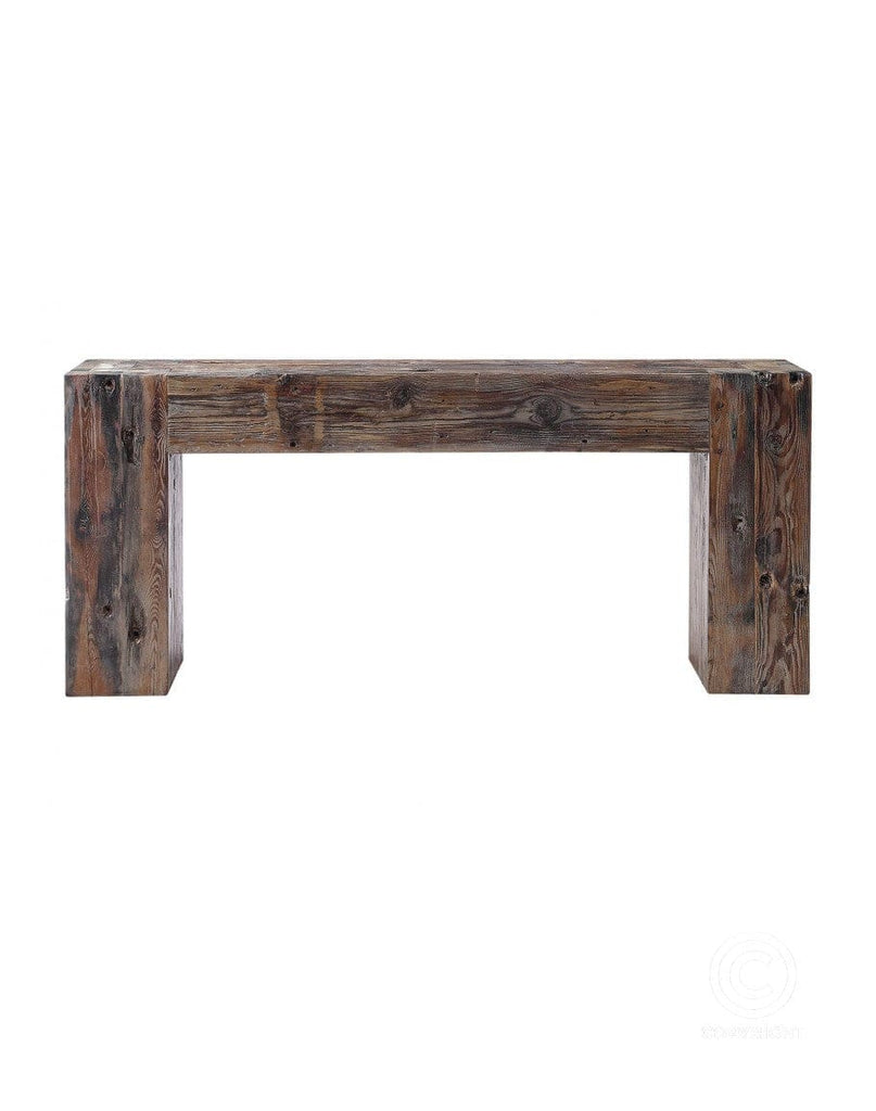 Rustic Reclaimed Boat Wood Sofa Table - Your Western Decor