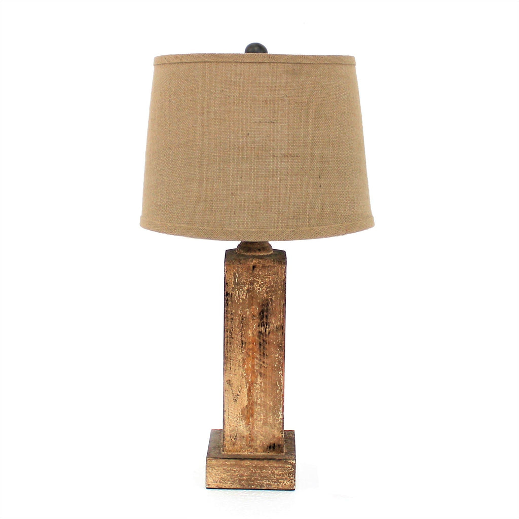 Rustic wood table lamp - Your Western Decor