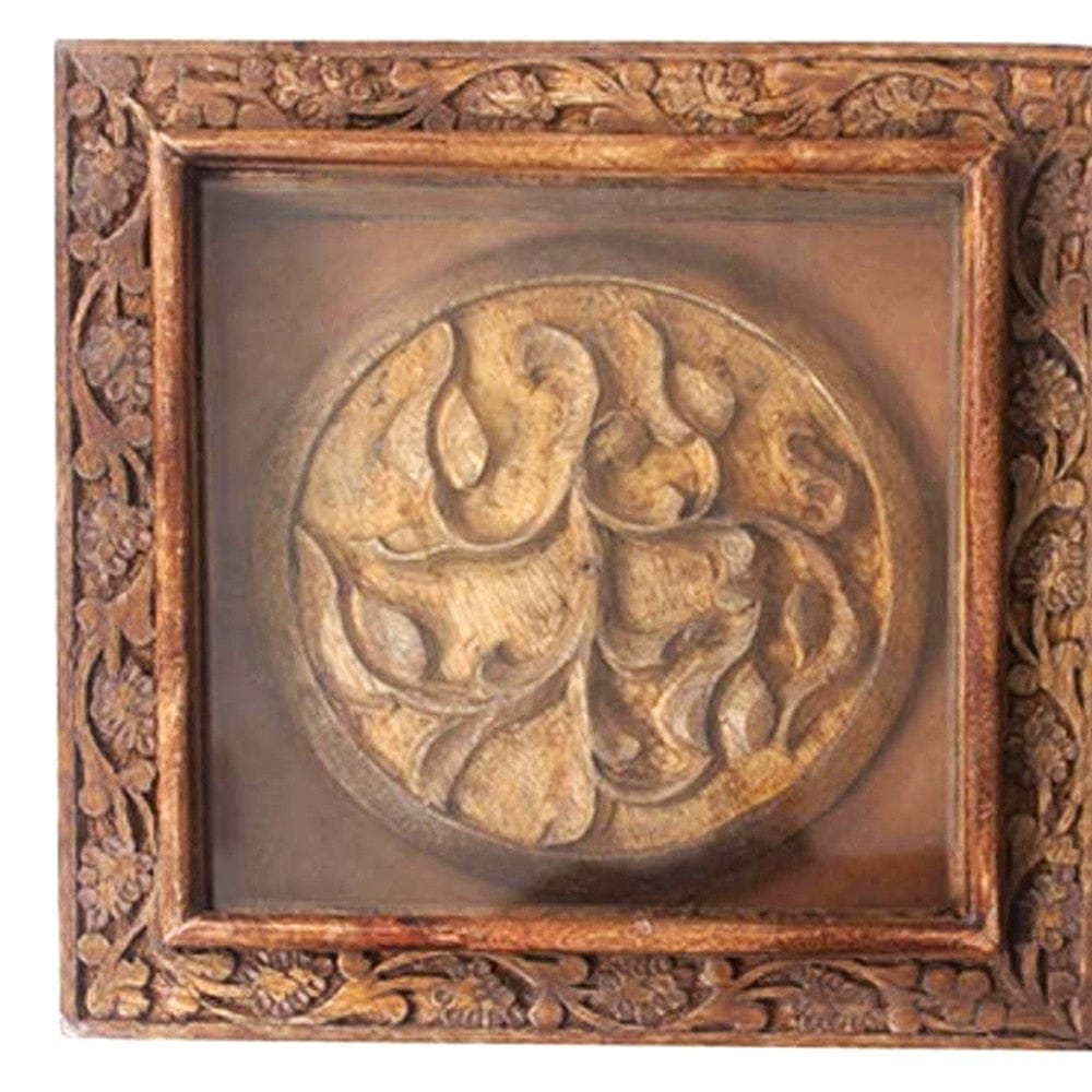 Carved Rustic Wood Wall Art detail - Your Western Decor
