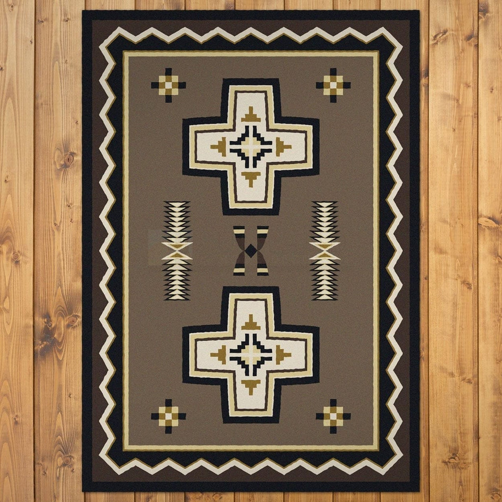 Saint Cross Taupe Area Rug - American Made - Your Western Decor
