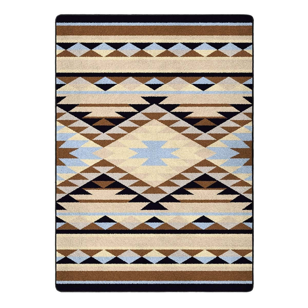 Sallisaw Southwest Area Rugs with Blue - Made in the USA - Your Western Decor
