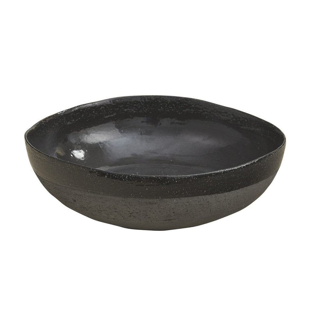 Black and dark grey sandstone slate serving bowl. Hand thrown ceramic. Your Western Decor