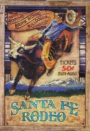 Vintage Santa Fe Rodeo Sign - Your Western Décor & Design