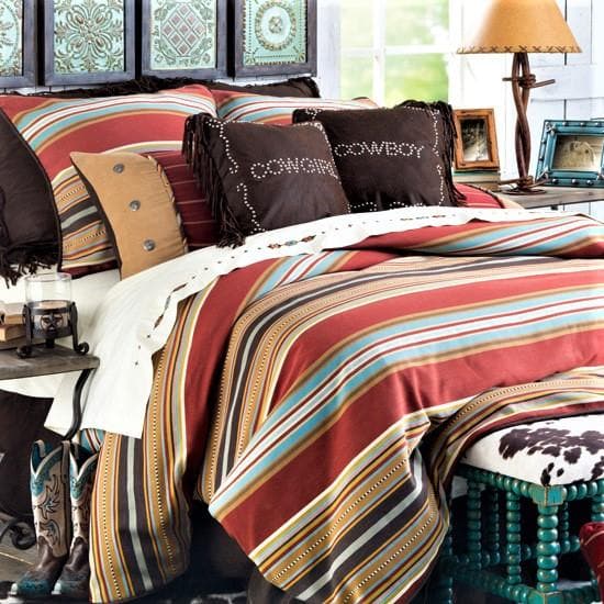 Southwestern Serape Comforter and pillows. Your Western Decor