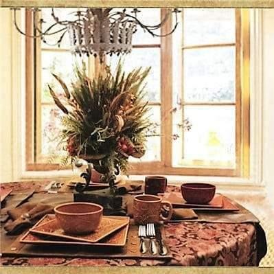 dark mustard, western embossed dinnerware collection