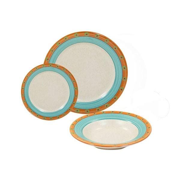 3 piece hand painted sedona southwest dinnerware made in the USA. Your Western Decor