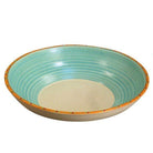 Spanish style ceramic serving bowl. hand made, hand painted. Made in the USA
