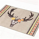 Sedona summer deer skull and floral accent rug - Your Western Decor