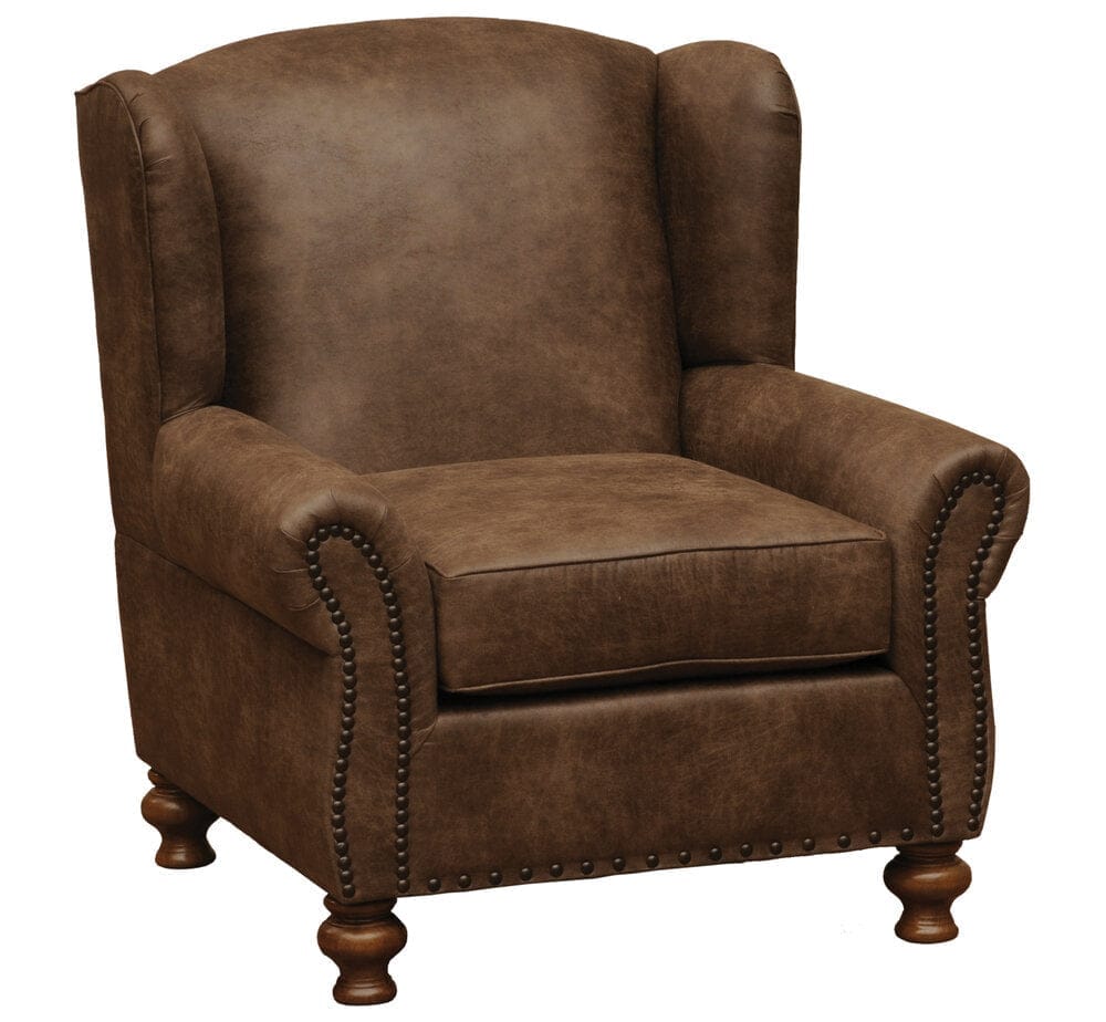 Western Faux Leather Club Chair made in the USA - Your Western Decor