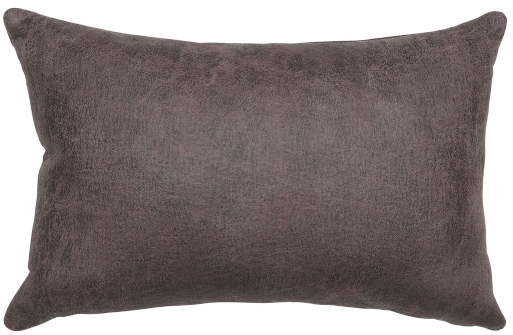 Smoke Faux Leather Accent Pillow Reverse - Your Western Decor