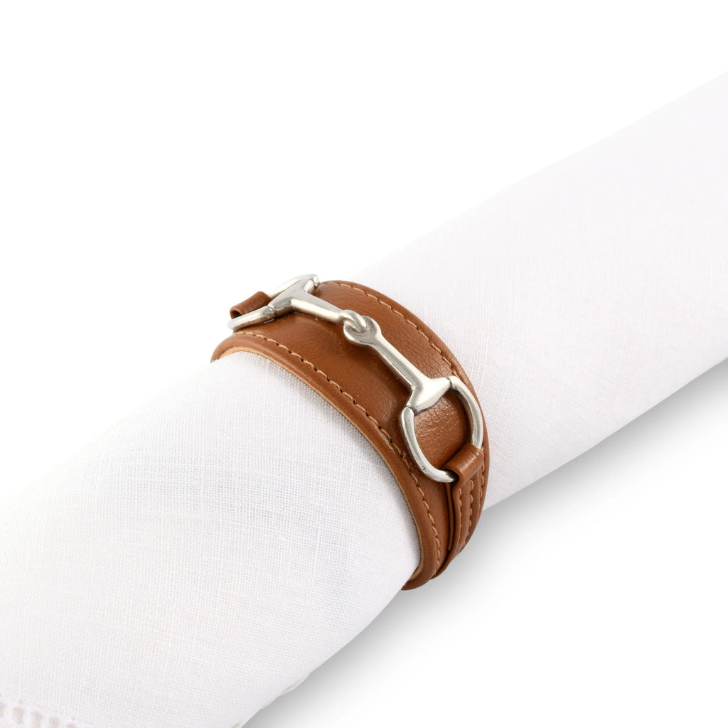 Snaffle Bit & Leather Napkin Ring - Equestrian Tableware - Your Western Decor