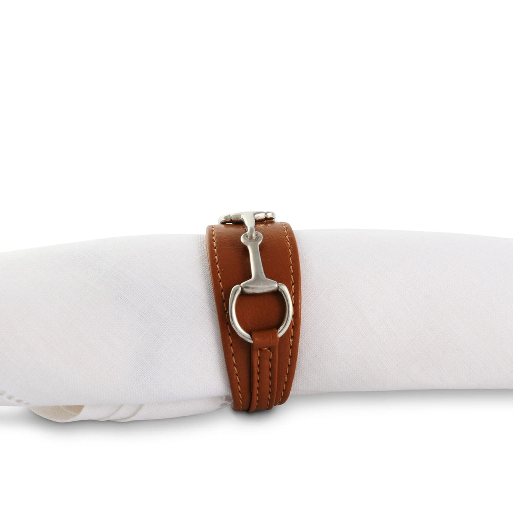 Snaffle Bit & Leather Napkin Ring - Equestrian Tableware - Your Western Decor
