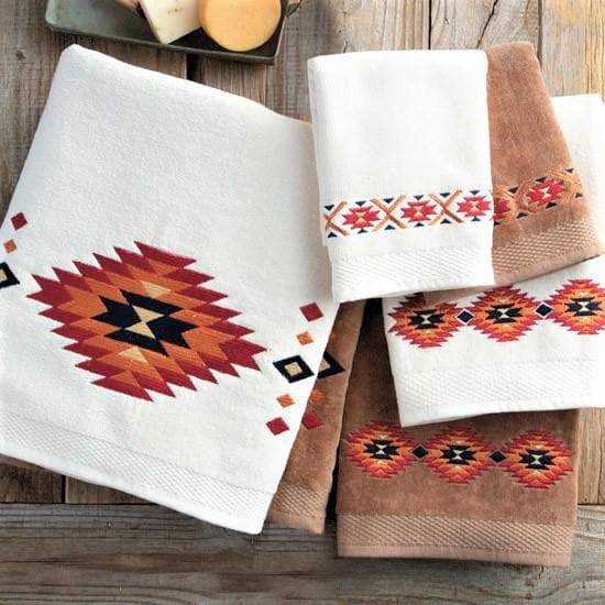 Southwestern soul embroidered towel sets. Your Western Decor