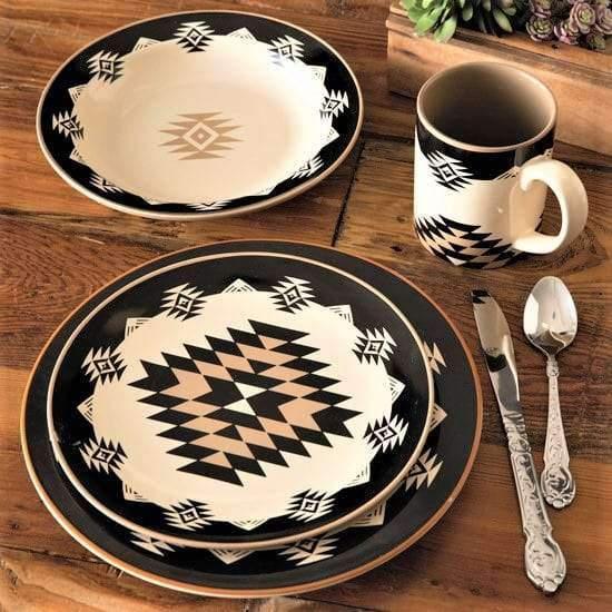 Black diamond southwestern dinnerware. Your Western Decor