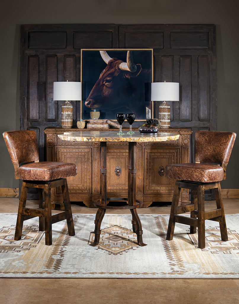 Western bar table and chairs - made in the USA - Your Western Decor