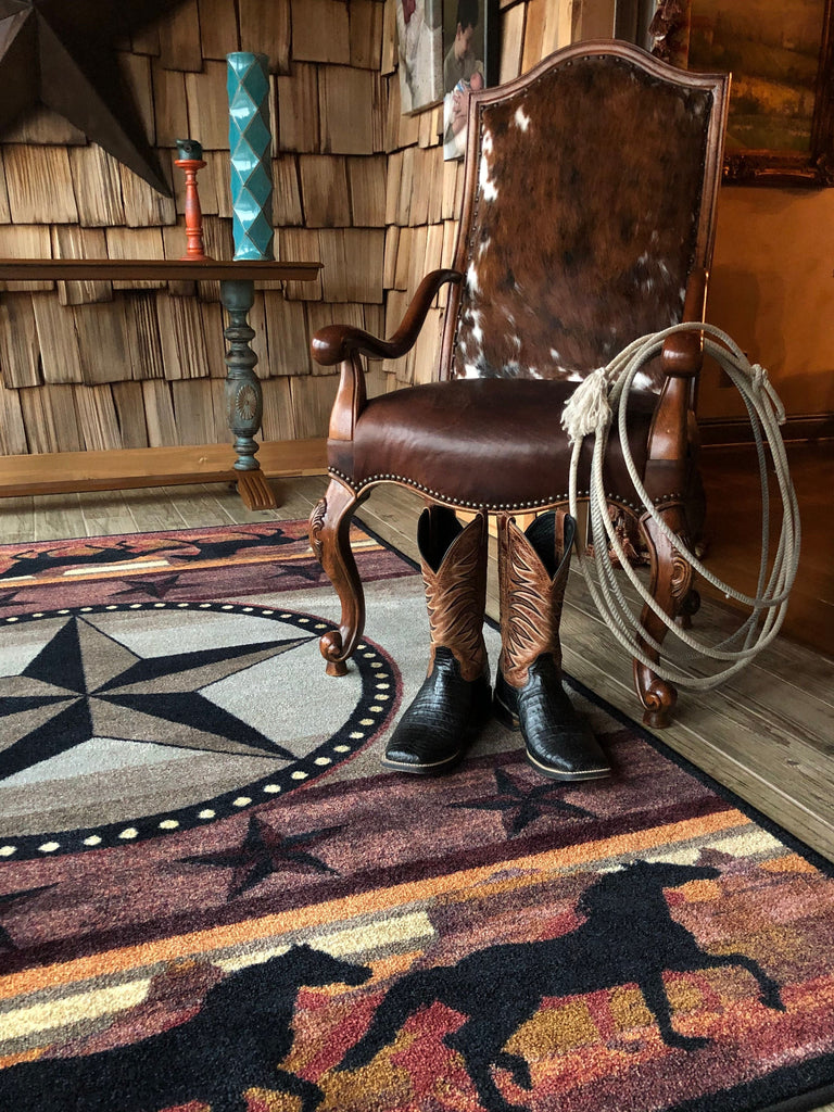 Star Stampede Western Area Rug 5x8 - Made in the USA - Your Western Decor