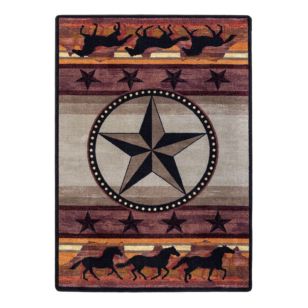 Star Stampede Western Area Rug 8x11 - Made in the USA - Your Western Decor