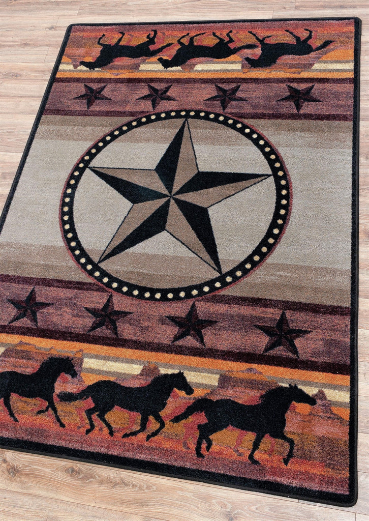 Star Stampede Western Area Rugs - Made in the USA - Your Western Decor